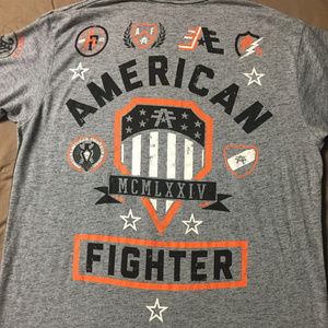 American Fighter XL T-Shirt in Heather Gray
